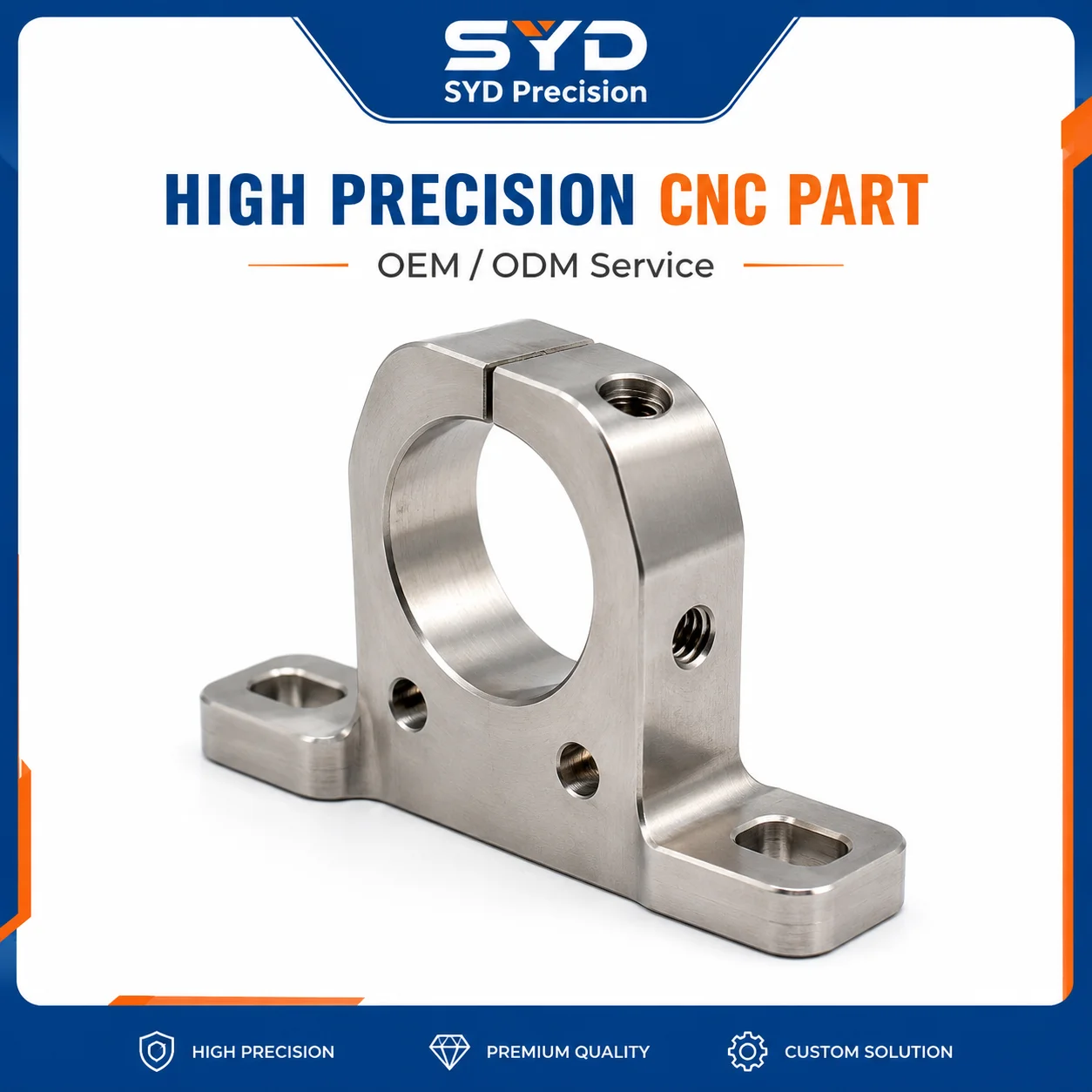 Pièces usinées CNC sur mesure, composants de précision en aluminium et acier inoxydable, service OEM ODM