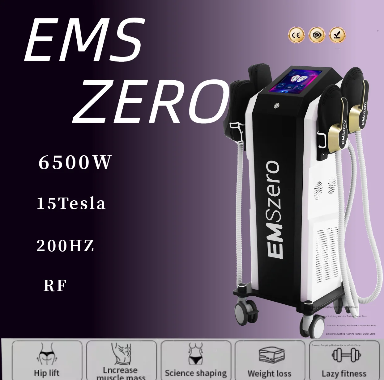 Professional EMSZERO Machine NEO EMS Body Slim Muscle Stimulation Lose Weight Ultra Sculpt Therapy 5 Handle Pelvic