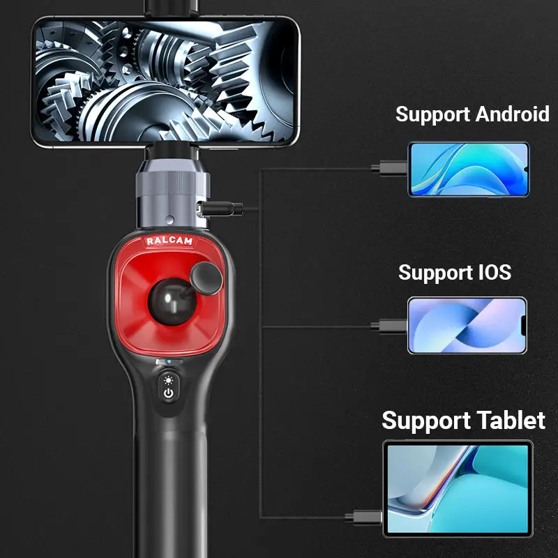 360 Rotary Video Controlled Endoscope Endoscopic With For Apple Iphone Ios Car Camera Rotation Articulation Automotive Boroscope