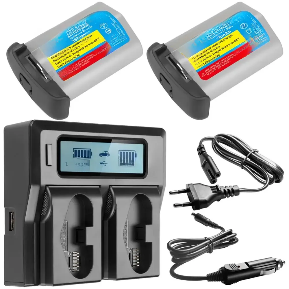 Bateria LP-E19 / LP-E4N z szybką ładowarką LCD o podwójnym gniazdu do aparatów Canon EOS 1DX / 1D X Mark II / 1Ds Mark III / 1D Mark III / 1 — zdjęcie produktu 7
