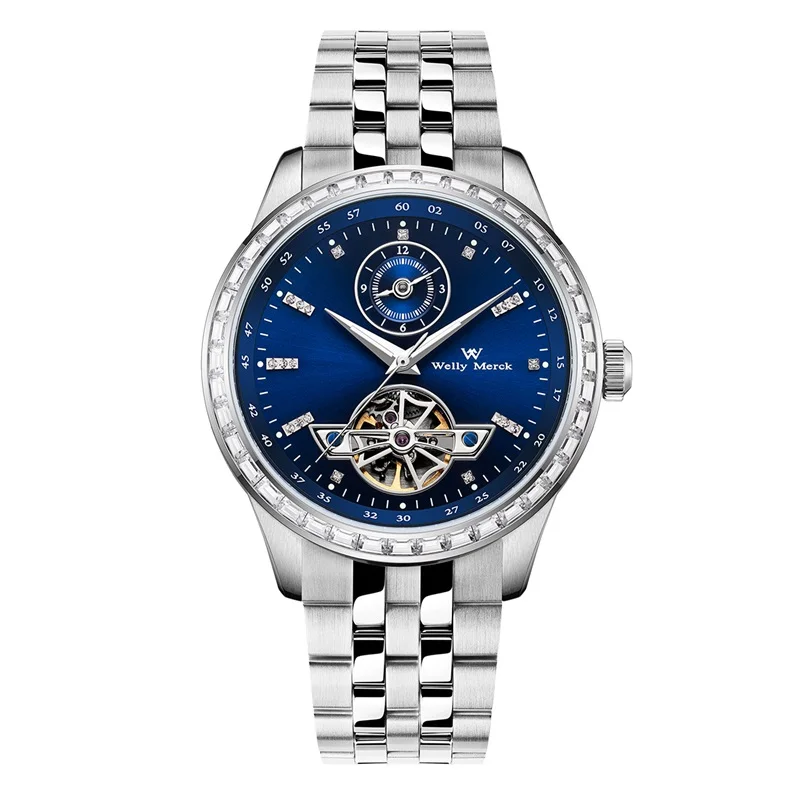 WM Watch Automatic Mechanical Watches Casual Business Water Resistant Sapphire Crystal Welly Merck Watch 134M
