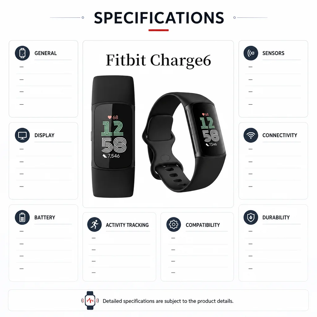 Fitbit Charge 6 Smart Fitness Tracker with ECG,Heart Rate,SpO2,GPS,Sleep Stress Monitor, Waterproof Watch for Running & Swimming