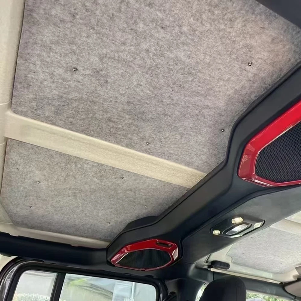 SXMA JL1322 2-Door Roof Insulation Pad Sunroof Sunshade 14MM Car Sound Deadener Heat Insulation Mat for Jeep for WranglerJL2018+