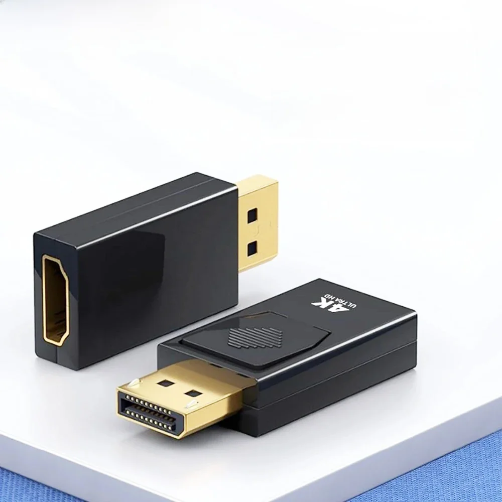 Adaptateur DP vers HDMI 4K 60Hz, Port d'affichage vers HDMI, convertisseur DP mâle vers HDMI femelle, câble Audio vidéo HD pour PC TV ordinateur portable projecteur