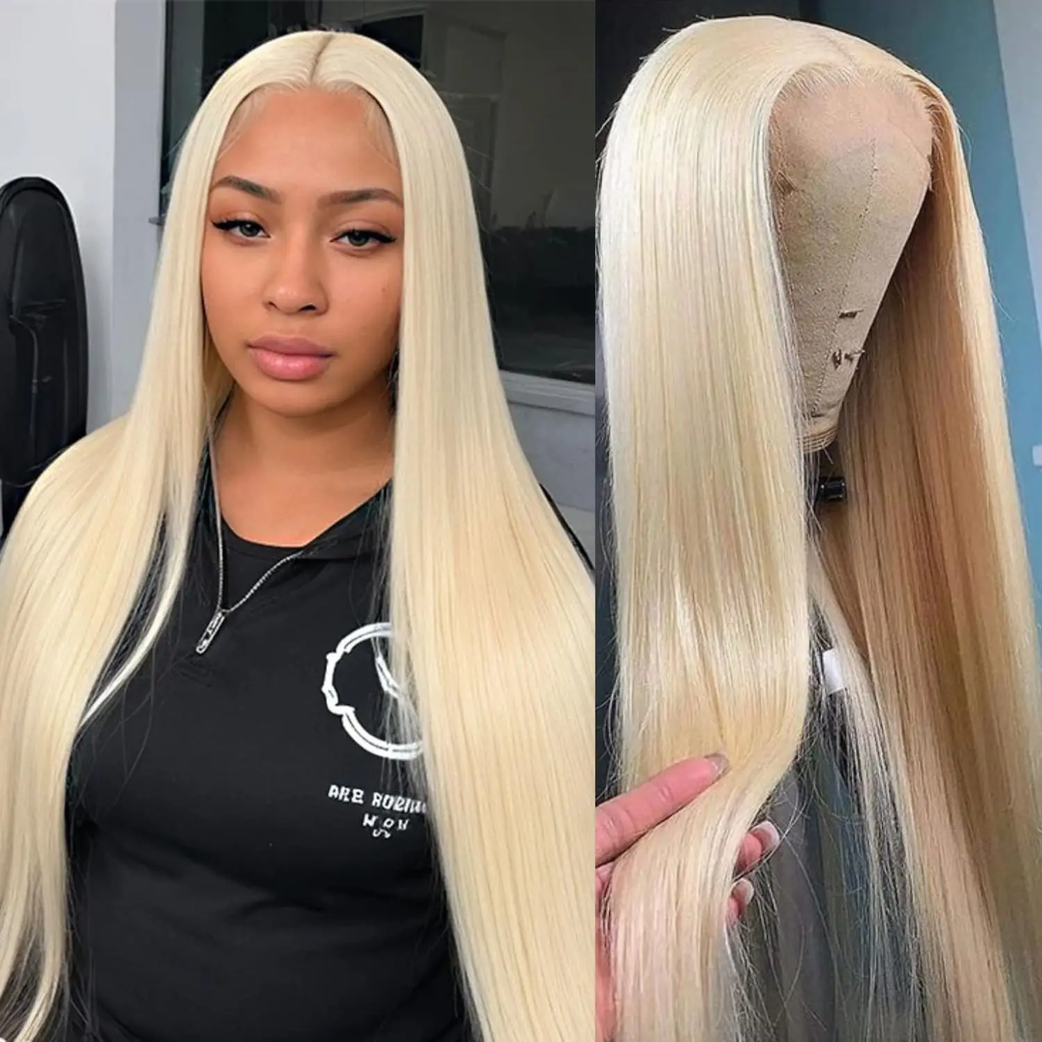 

Распродажа: 100% натуральные человеческие волосы, прямые, цвет 613 блонд, парик с HD-кружевом 13x4, бразильский, на распродаже