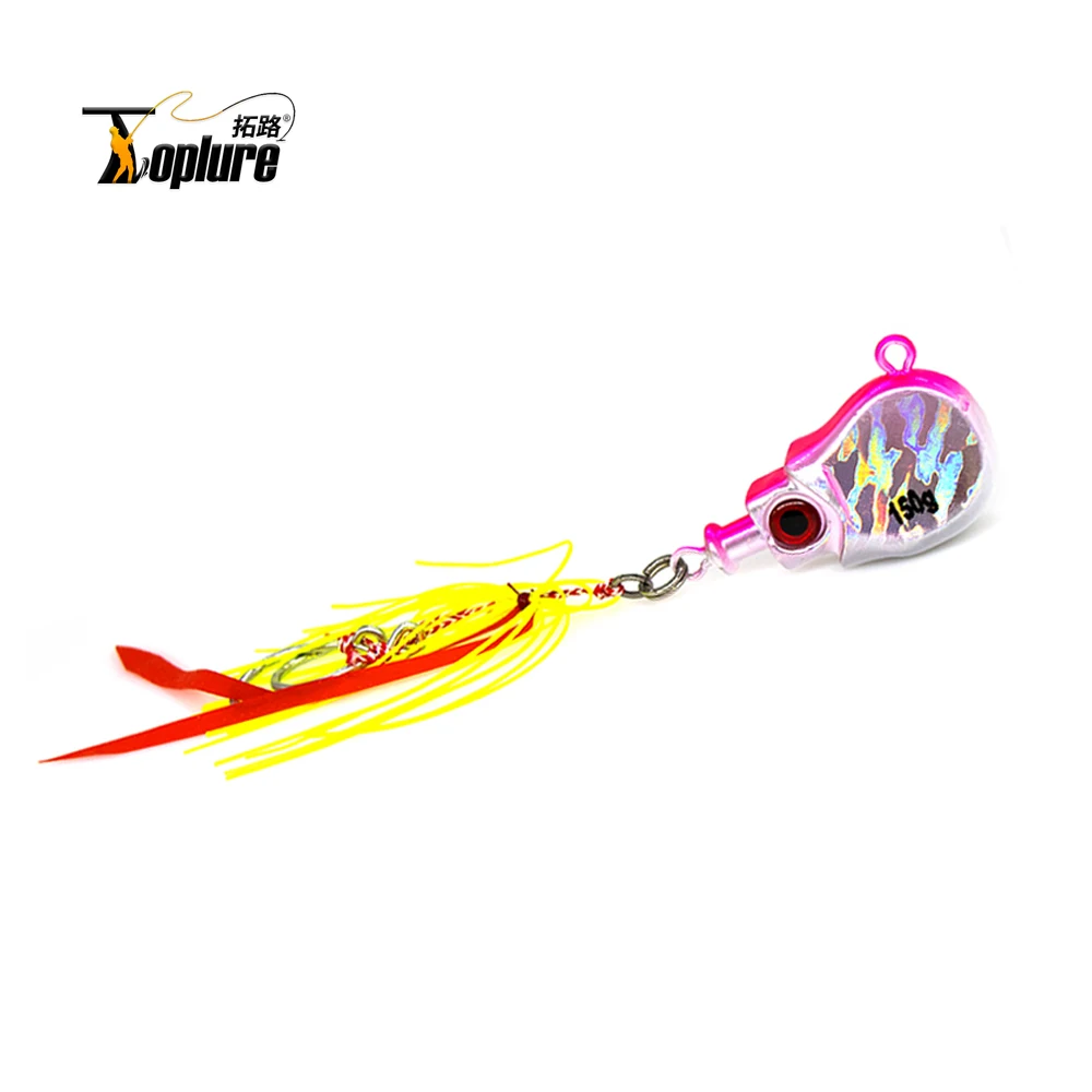 TOLU Metal Jig Head Luminous 150g 250g Bottomship  Inchiku Sea Fishing Lure Fast Sinking Jigging Bait With Squid Triple Hook