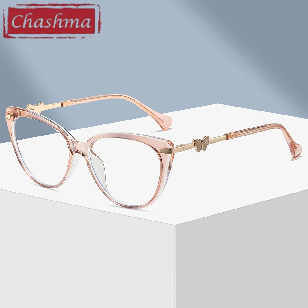 Chashma Prescription Glasses Women Cat Eye Fashion TR90 Eyeglasses Frames Optics Lentes for Myopia Recipe Eyewear Spectacle