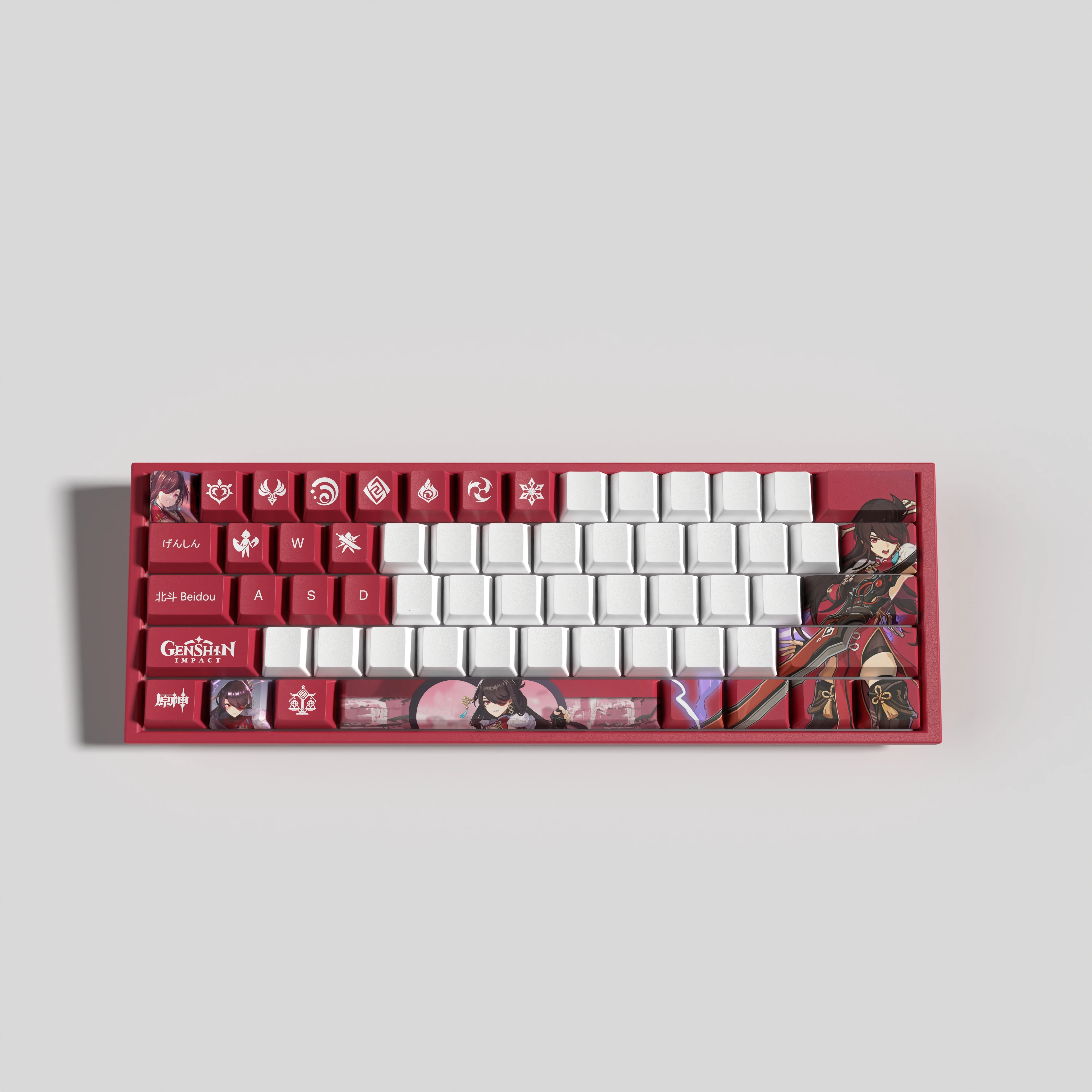 Genshin Impact keycaps beidou keycaps 29keys mini set OEM Profile  PBT dye sub keycaps