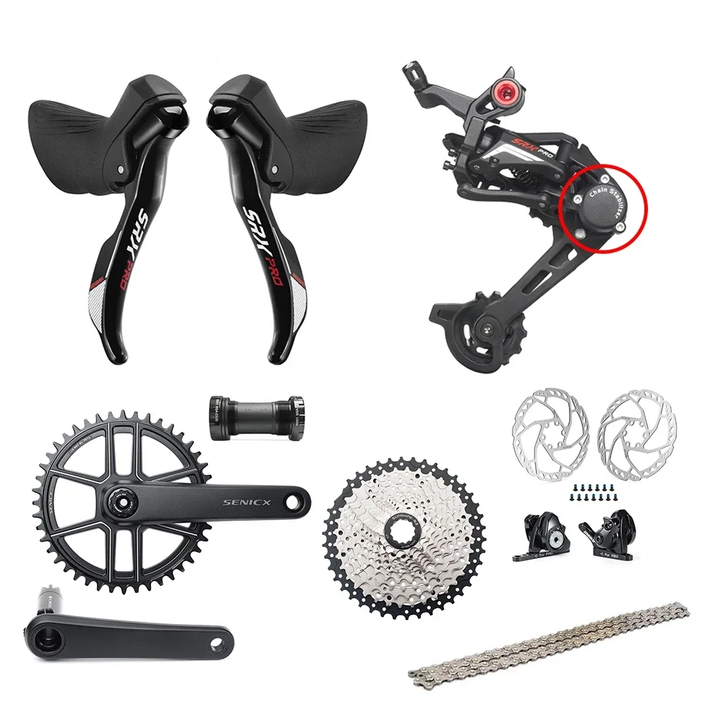 AliExpress UK SENSAH SRX PRO 1x11 Speed, 11s Road Groupset,, shifters+derailleur+cassette+PR2 crankset+chain