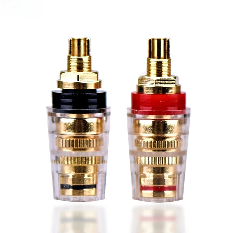 Złącze głośnikowe HIFIDIY LIVE DIY, zaciski, wzmacniacz HIFI, czysta miedź, pozłacane, gniazdo bananowe, skrzynka przyłączeniowa M8 L8 — zdjęcie 2