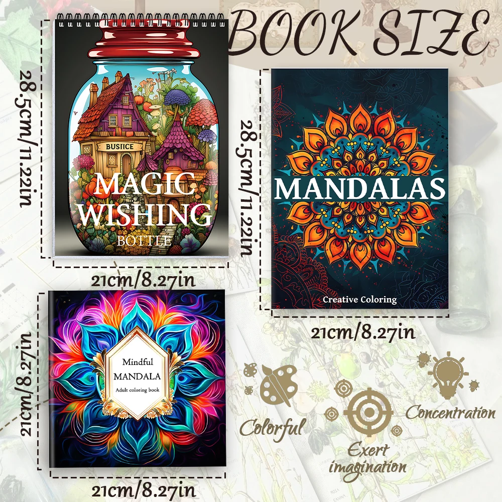 9pcs coloring book set, with the theme of fairy tale house and rule mandala, is it a good gift choice for friends