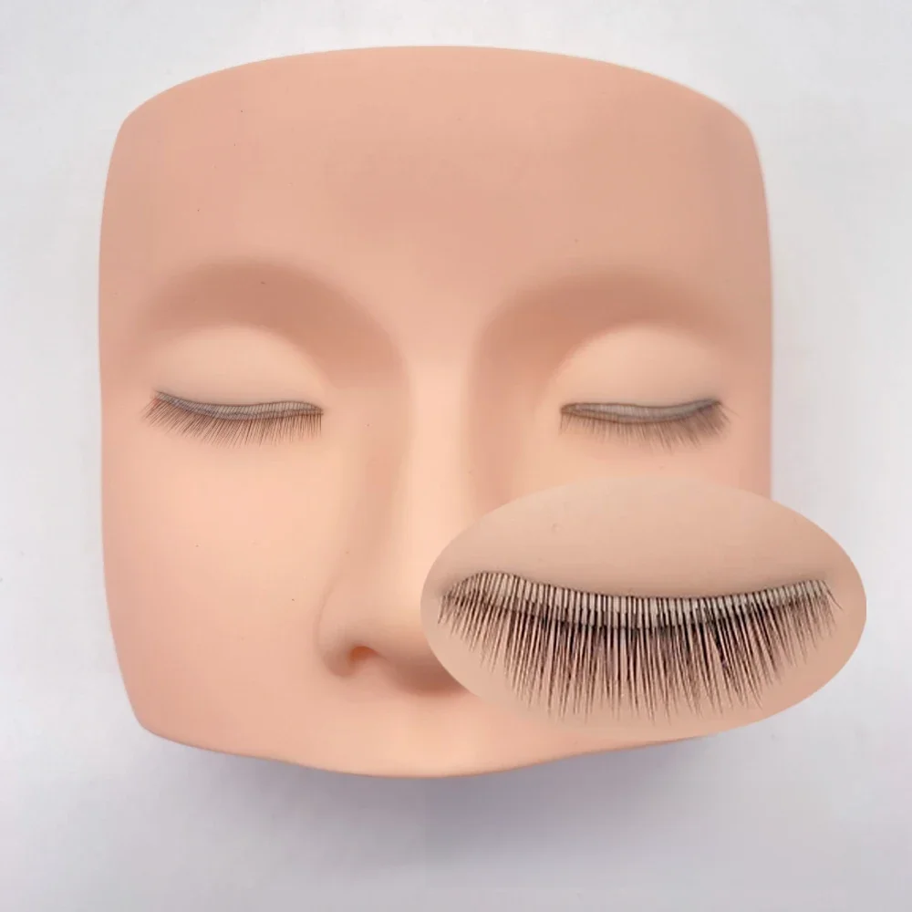 3D Lashes Przedłużanie rzęs Głowa manekina Wysokiej jakości narzędzia do ćwiczeń blisko faktury prawdziwej skóry Materiał żelowy silikonowy — zdjęcie 2
