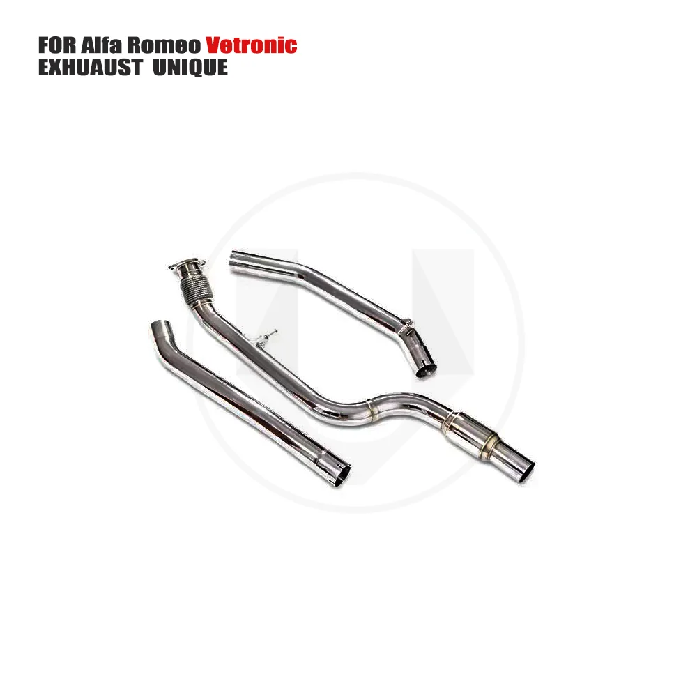 UNIQUE Stainless Steel Exhaust System Manifold is Suitable forAlfa Romeo Vetronic Auto Modified Valve Muffler  With Catalyst