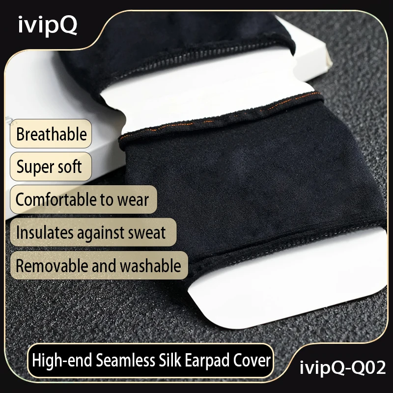 ivipQ-V16 Strong Breathability Replacement Ear Pads High End Seamless Silk Cushions Earpads for Sony WH-1000XM3 WH 1000XM3