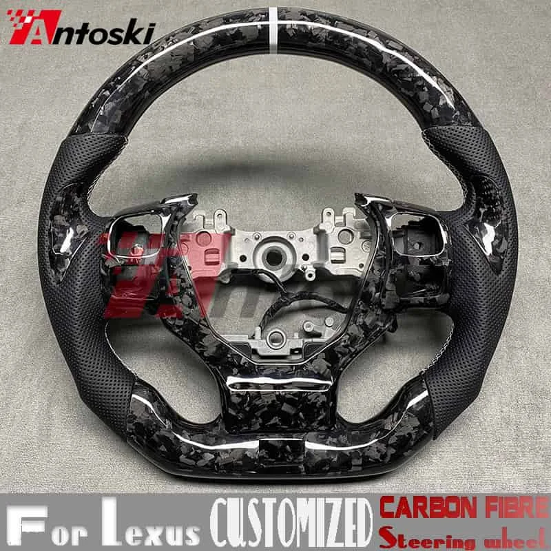 

Sport Style Fit For Lexus Is/RCF 2013-2022 Customized Carbon Fiber Steering Wheel Perforated Leather Alcantara
