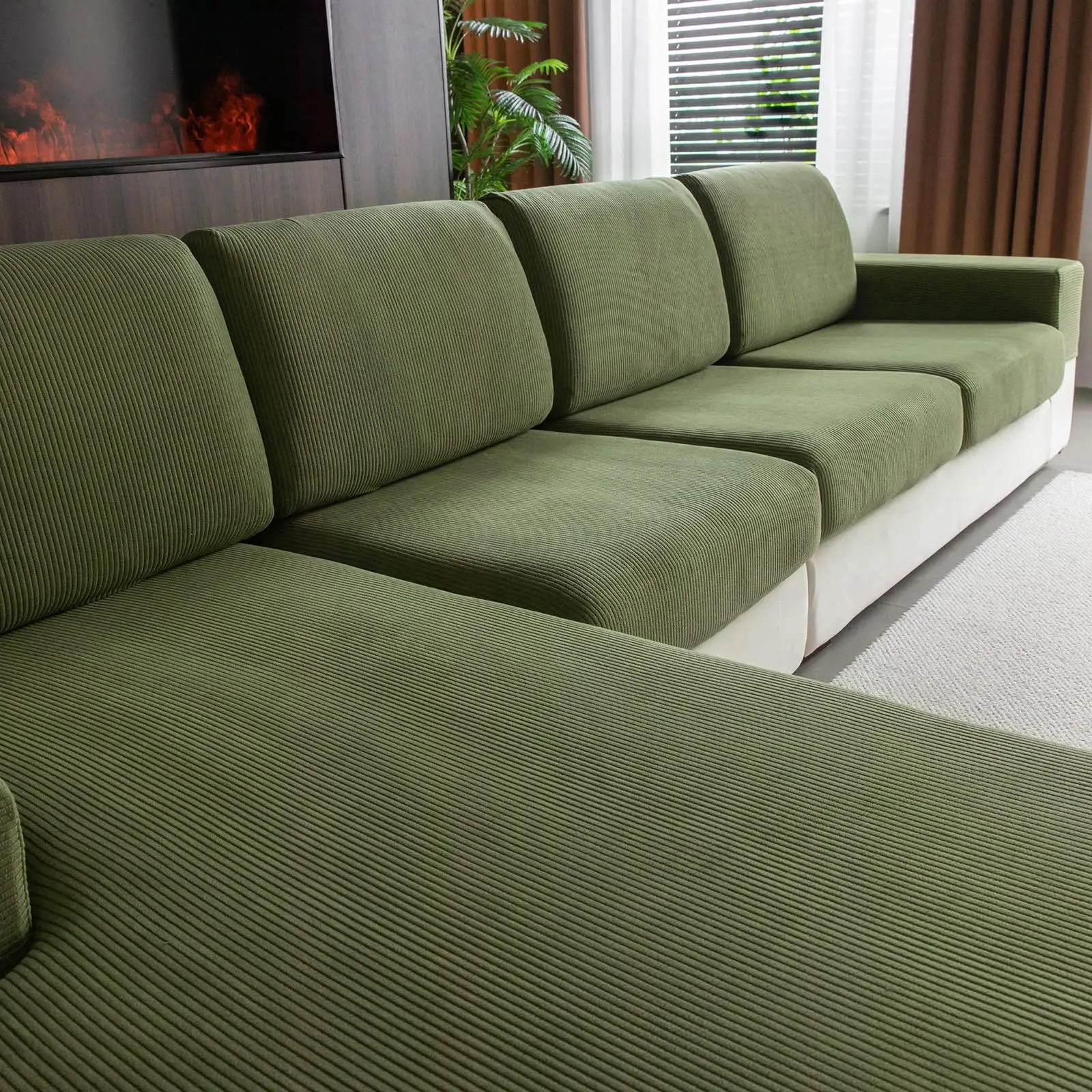 Stretch hoes voor zitkussen - Antislip hoes voor bank, wasbare bankhoes, universele bankhoes, duurzaam en gemakkelijk te onderhouden