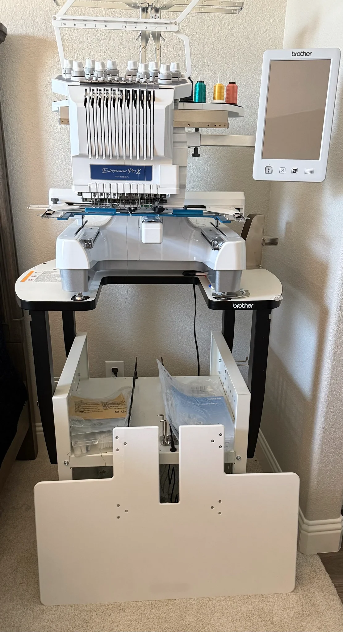 شقيق 10 إبرة PR 1055X! تستخدم للتطريز عدد الغرز المنخفضة ومحمولة بالملحقات! #1