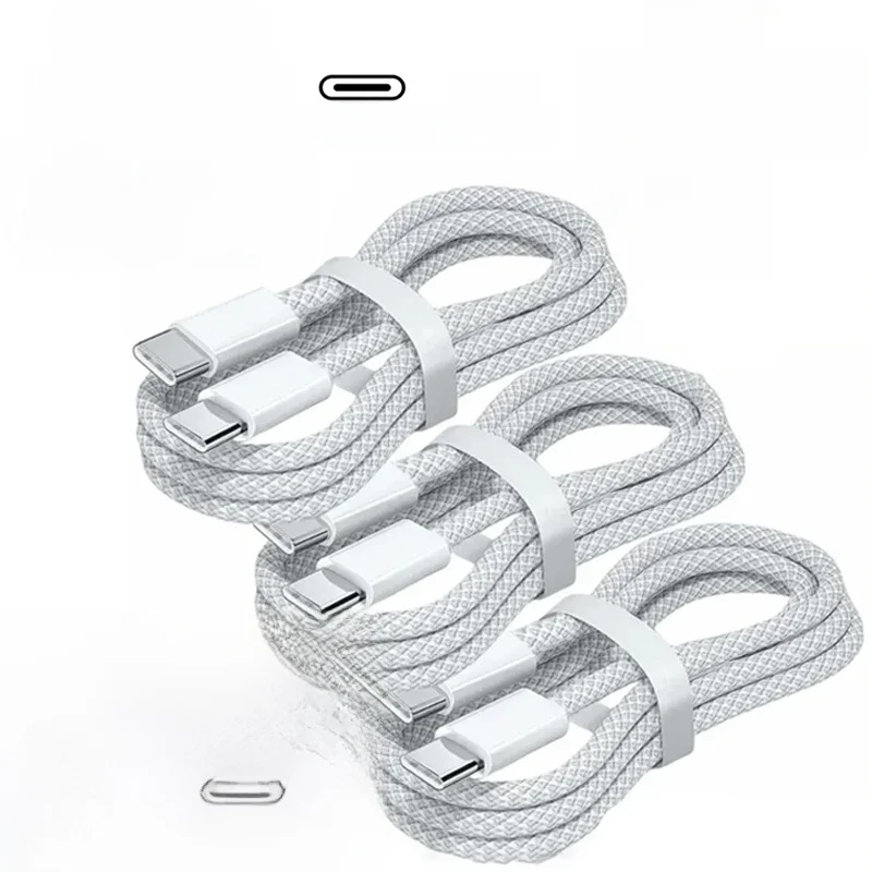 3PCS Kabel USB C do USB C 100W Szybkie ładowanie Kabel ładowarki obsługuje szybkie ładowanie dla iPhone 16 15 Samsung Xiaomi Huawei itp. — zdjęcie 2