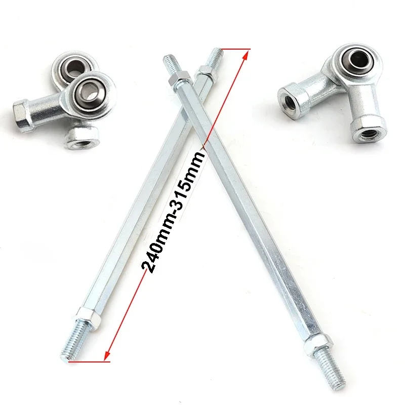 AliExpress NONE 1pair 240/250/260/270/280/300/315mm 8mm Steering Tie Rod kit Ball Joint For 49cc Electric Mini Kids ATV Go Kart Buggy Quad Bike