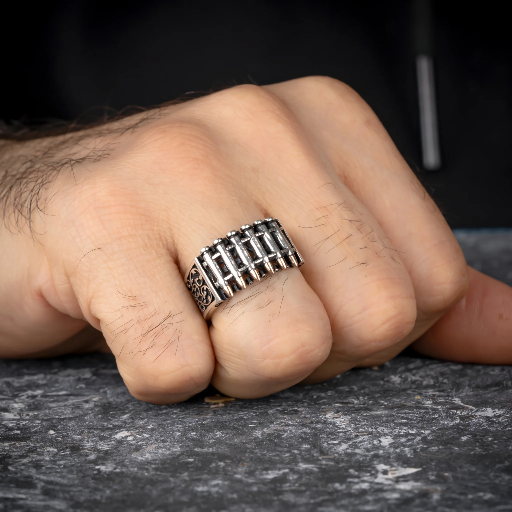 Original 925 Sterling Silver Ring Alyans Bullet Design handmade jewelry pure silver Guaranteed high quality gift for men