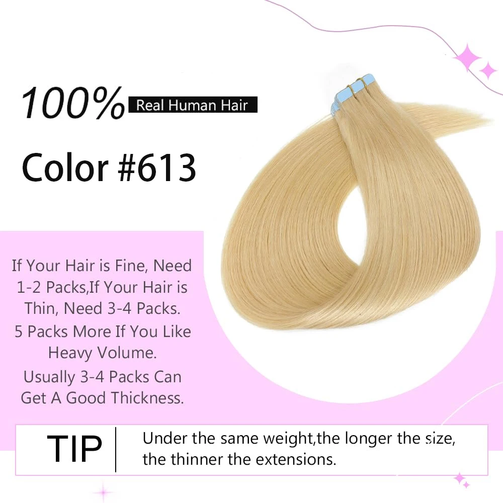 Rechte Tape in Hair Extensions Echt haar 100% Remy Echt haar Tape in haar Naadloze huid Natuurlijke zwarte tape-ins voor dames