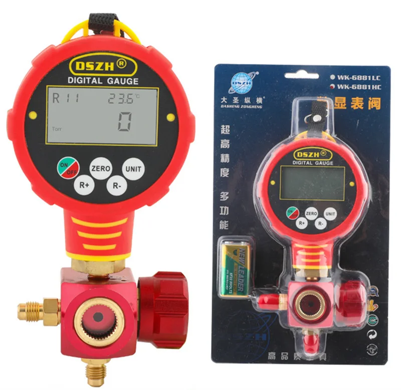 New Digital Manifolds Refrigerant Gauge Digital Gauge Valve Digital Vacuum Gauge Air Conditioner Refrigeration Pressure Tester