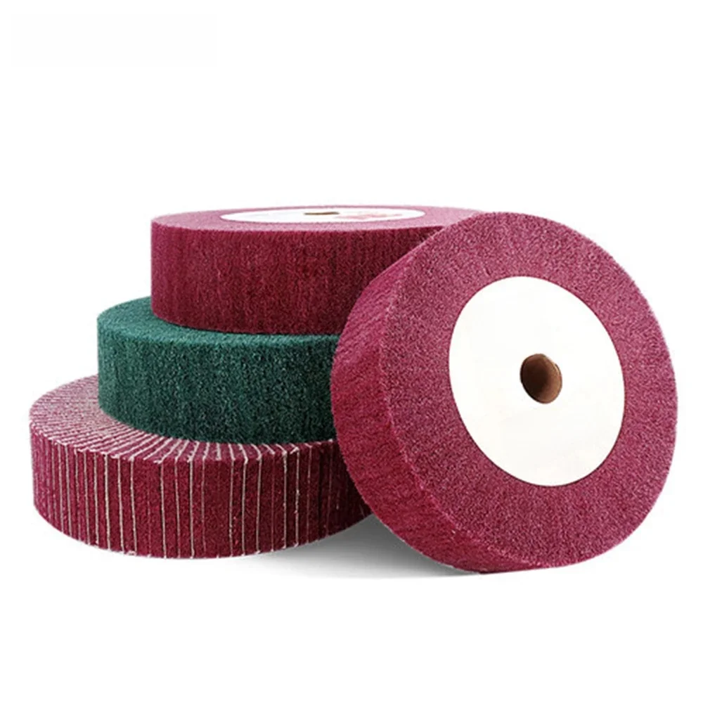 Disque de Polissage à Lamelles en Fibre de Nylon, Tampon à Récurer Non Tissé, 150/200mm