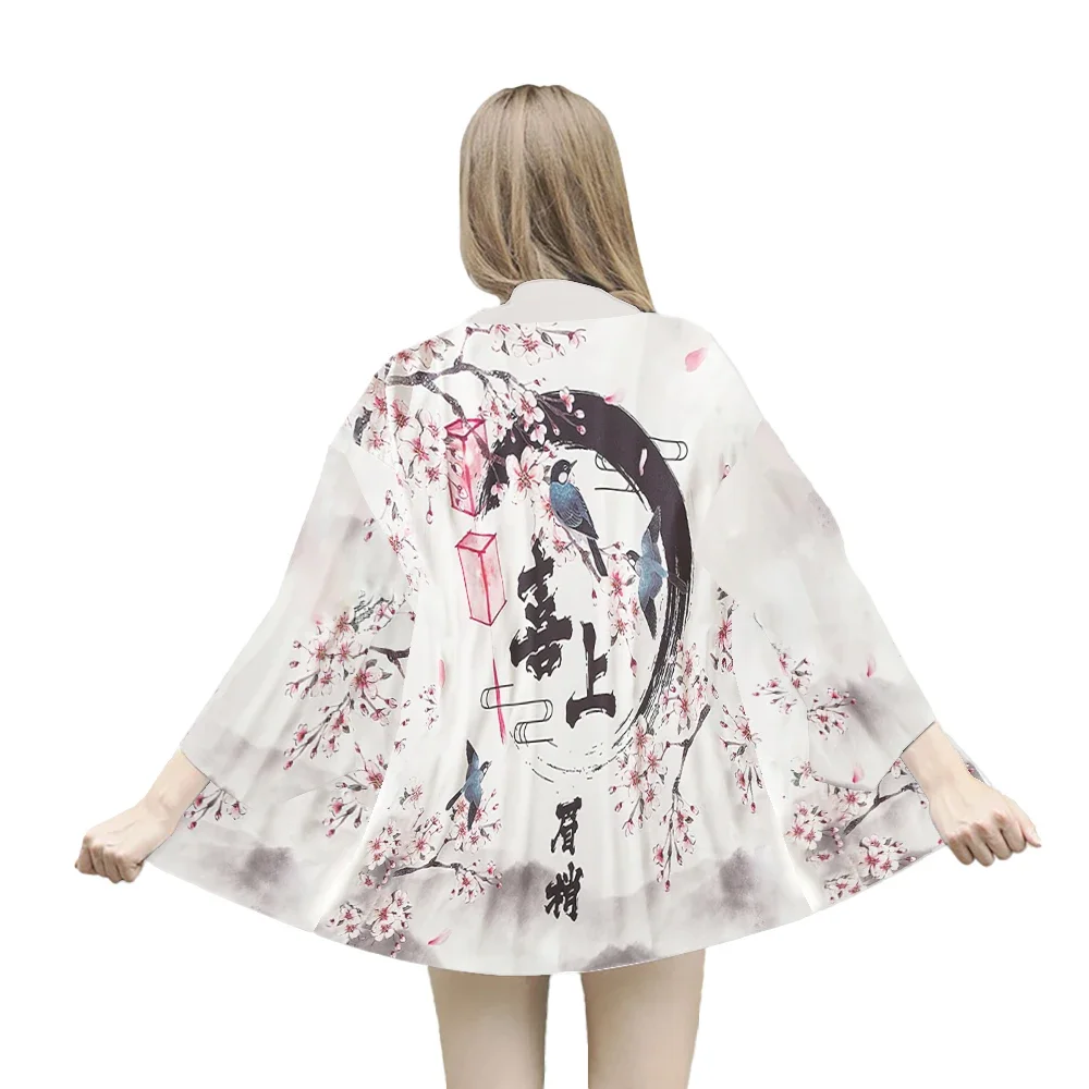 Frauen japanische traditionelle Kimono trend ige 3D-gedruckte Strickjacke Yukata Haori Männer Japan