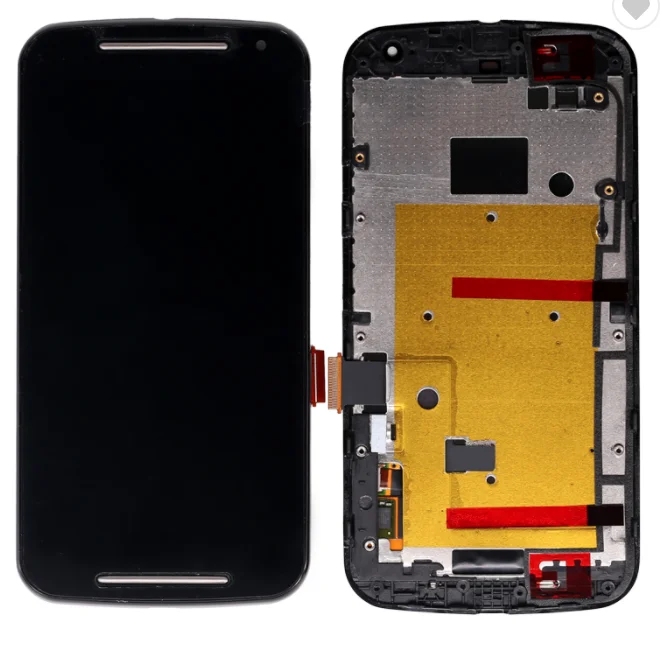 Tela Touch LCD Display Moto G2 Motorola xt1068 Xt1069 Preto Com aro