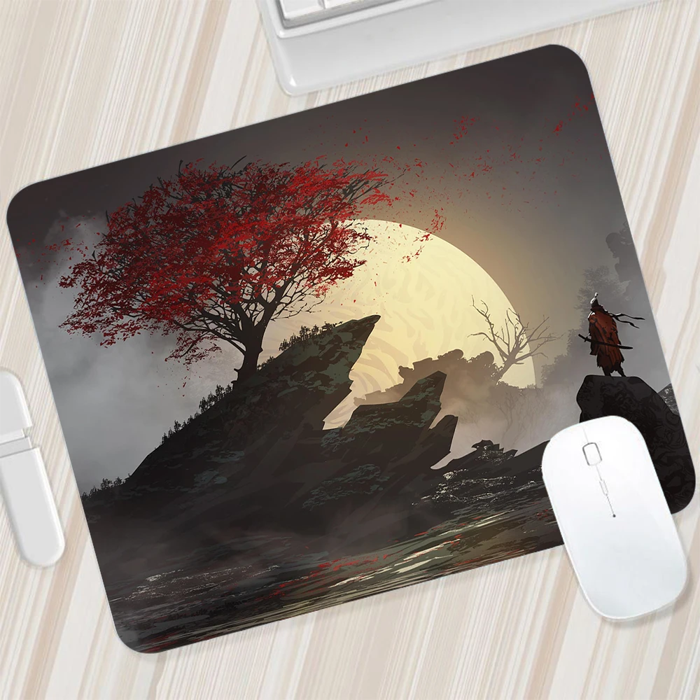 Japanese Ronin Bushido Samurai Small Mouse Pad Gaming Mousepad PC Gamer Mouse Mat XXL Computer Office Pad Keyboard Mat Desk Pad