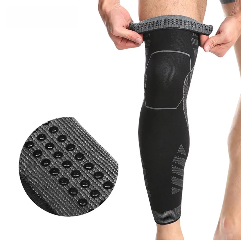 AOLIKES-Manchons de compression pour jambes longues, genouillère complète, protection du genou, basket-ball, football, instituts photo