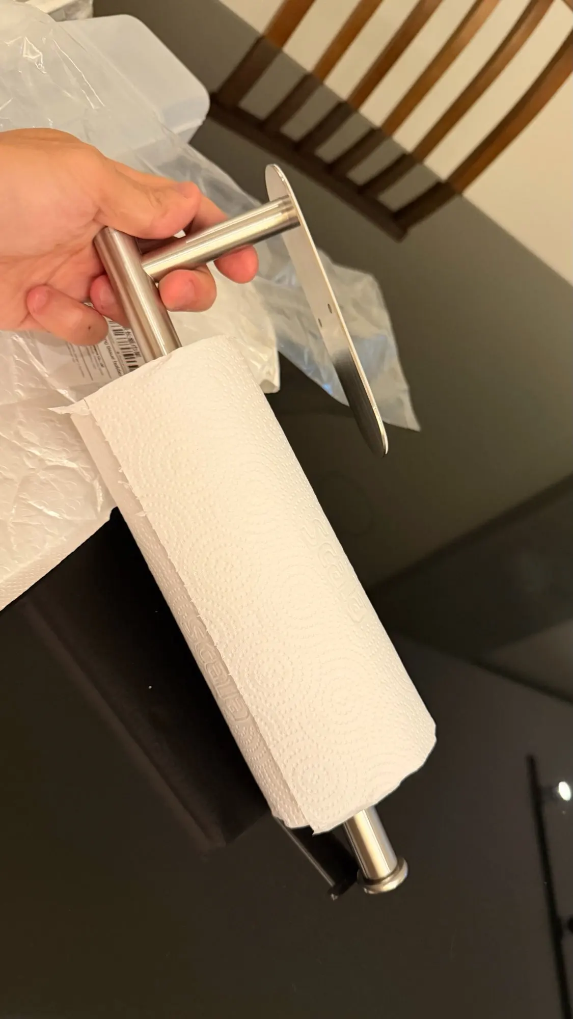 Kitchen Paper Towel Holder Adhesive Tissue Hanger Toilet Roll Paper Dispenser Cabinet Storage Napkin Rack Bathroom Accessories photo review