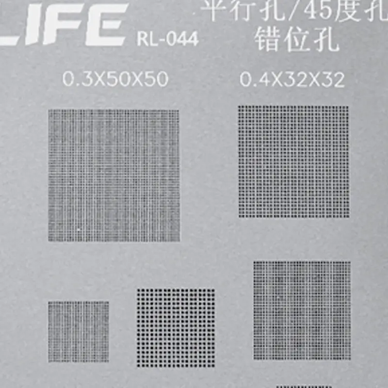 RELIFE Mehrzweck-BGA-Schablone für 0,3/0,35/0,4/0,5/Parallel/45-Grad-Loch, universelles Löten, BGA-Reballing-Schablone, Lötnetz – Detail 4