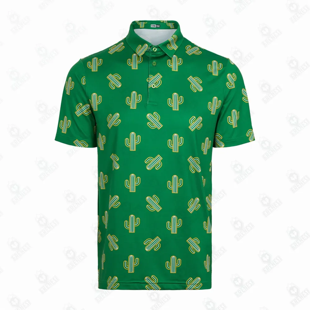 Even Par Golf Men's Wear Short Sleeve Polo T-shirts Golf Apparel Tenis Shirt Breathable Fabric Outdoor Sport Casual Golf Summer