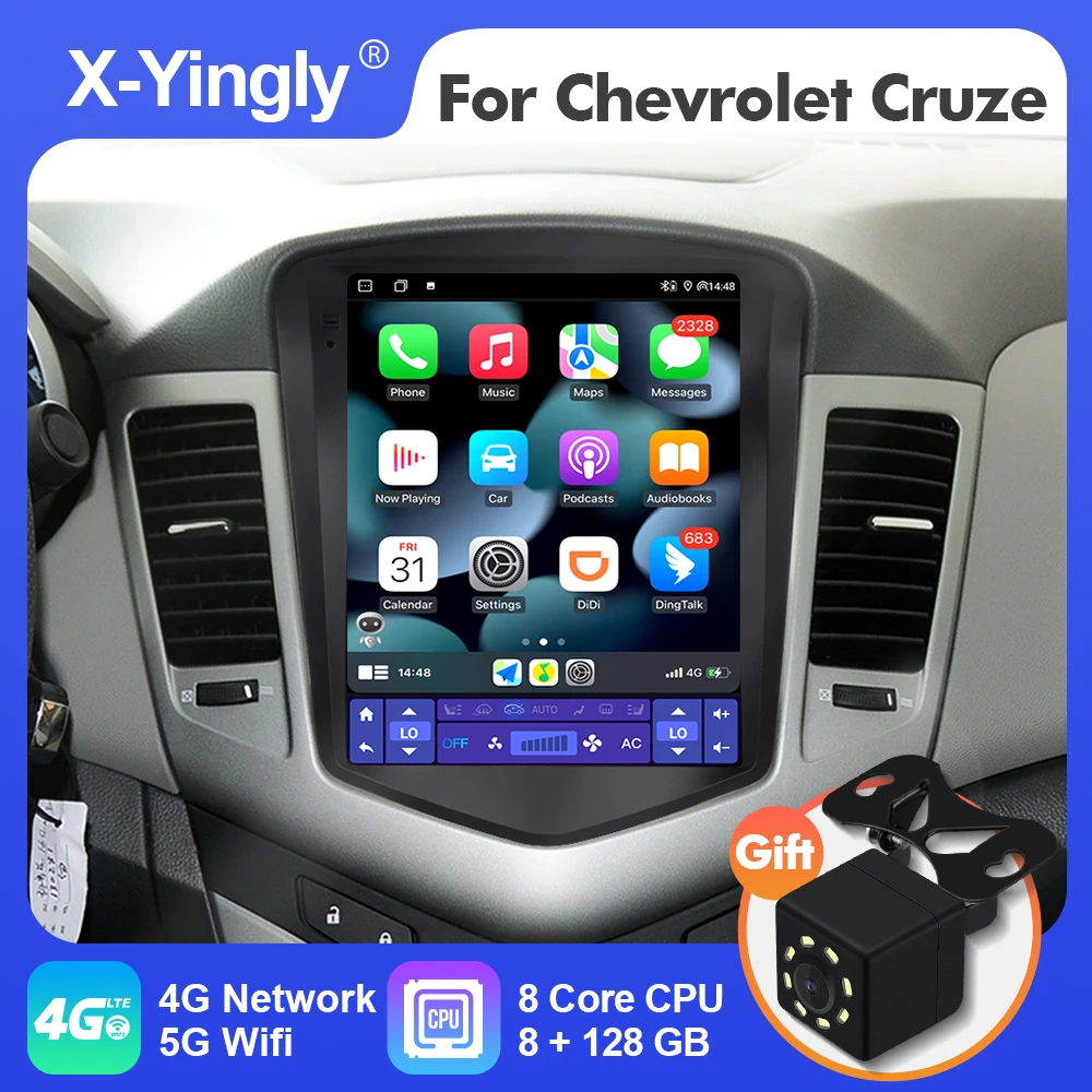 

Android 12 Car Radio Multimedia Player for Chevrolet Cruze J300 2008-2012 Tesla Style Navigation Apple Carplay 4G 2Din