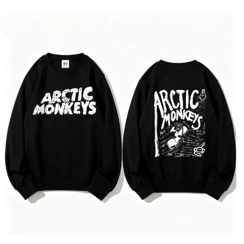 

Arctic Monkeys Graphic Sweatshirt For Men And Women Retro Band Design Crew Neck Sweatshirt With Front And Back Prints