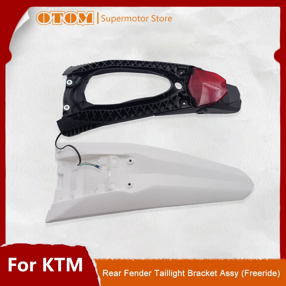 OTOM Motorcycle Rear Fender Tail Light Taillight Bracket License Plate Light Guard Cover For KTM Freeride E-SM Freeride E-XC