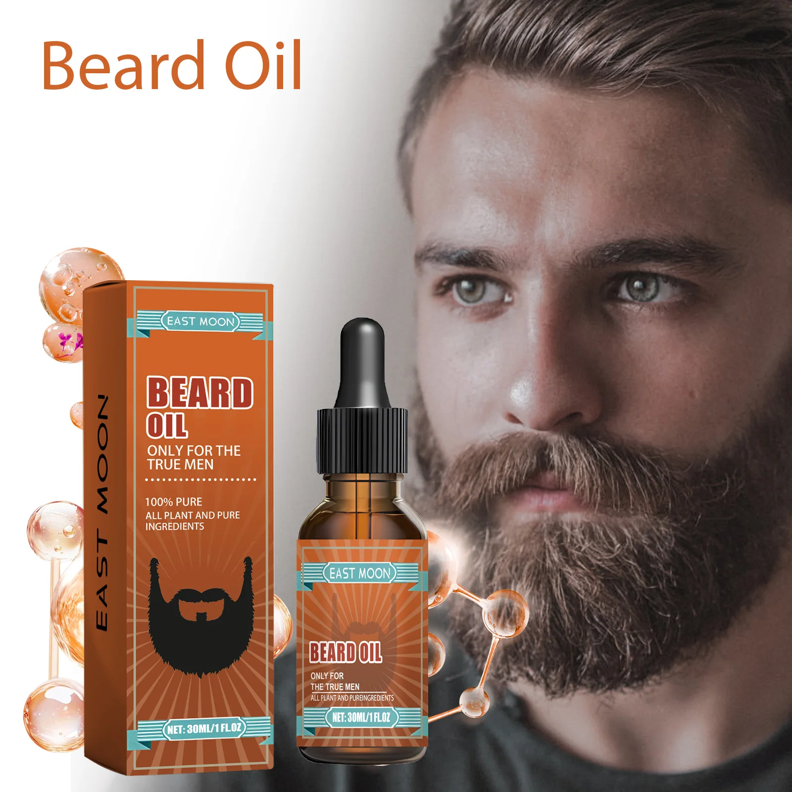 

30ml Beard Growth Care Oil For Men Thick Nourish Beard Styling Strengthen Roots Shiny Care Prevent Drying Mustache Regrowth Oil