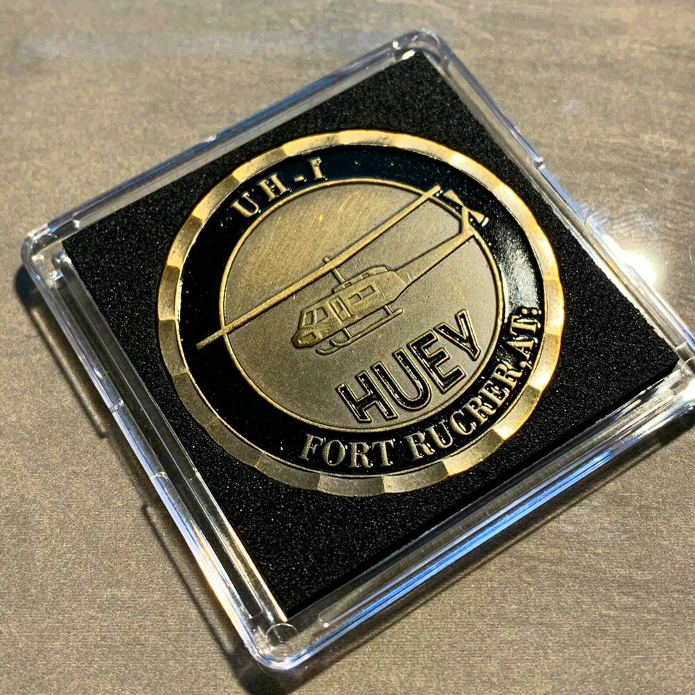 Huey Helicopter UH 1 Fort Rucker Army Challenge Coin St, USAF Round Coins, 40*3mm