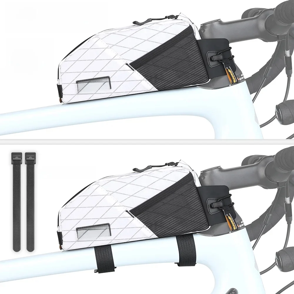 AliExpress Rhinowalk Bike Top Tube Bag Water-Resistant Bicycle Frame Pack Screw Or Strap Fixing Cycling Bikepacking Fit For Mtb&Road Bike