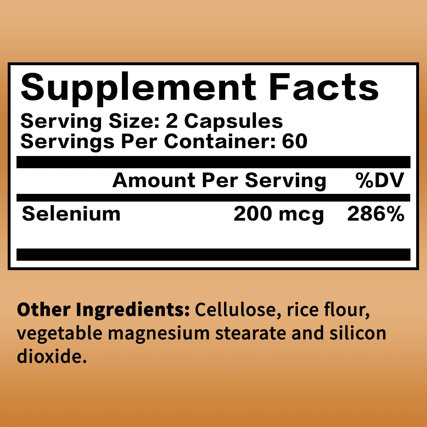 Selenium - for Energy Levels, Metabolism, Fatigue and Brain Function - 120 Capsules