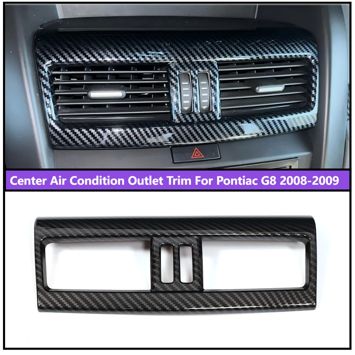 

ABS Glossy Black Car Center Air Condition Outlet Frame Cover Decorative Trim For Pontiac G8 2008-09 Holden Commodore 2008-2011