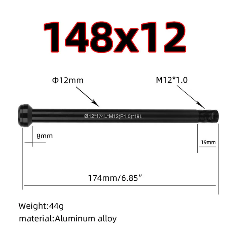 Road Mountain Bike Thru-axle Fits Cannondale Lightning 100 142 148x12 M12xP1.0 Bicycle Thru Axle Lever