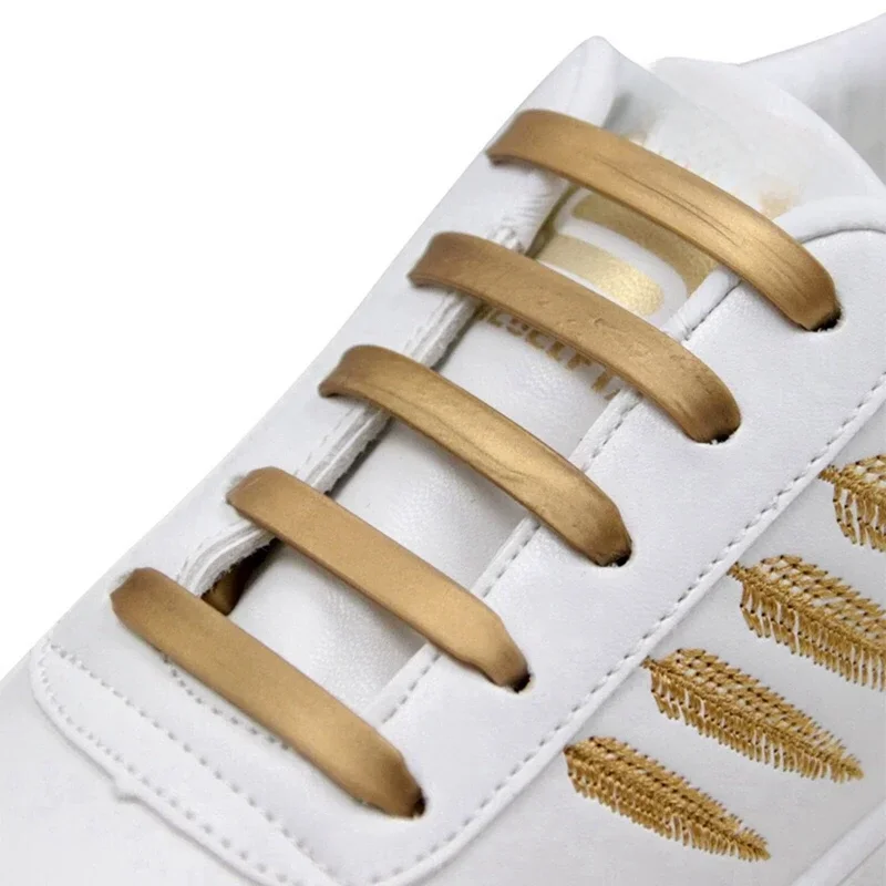 16 pièces/ensemble lacets en Silicone élastiques sans cravate lacets de chaussures enfants adulte mode marteau Type baskets de course lacet pour femme homme