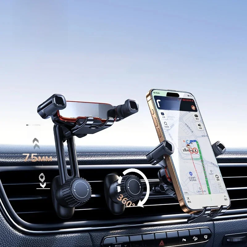 Uchwyt samochodowy na telefon Baseus, automatycznie zaciskany, metalowy, montowany w otworze wentylacyjnym, nie blokuje przepływu powietrza, klips do telefonu, uchwyt do samochodu. — zdjęcie produktu 7