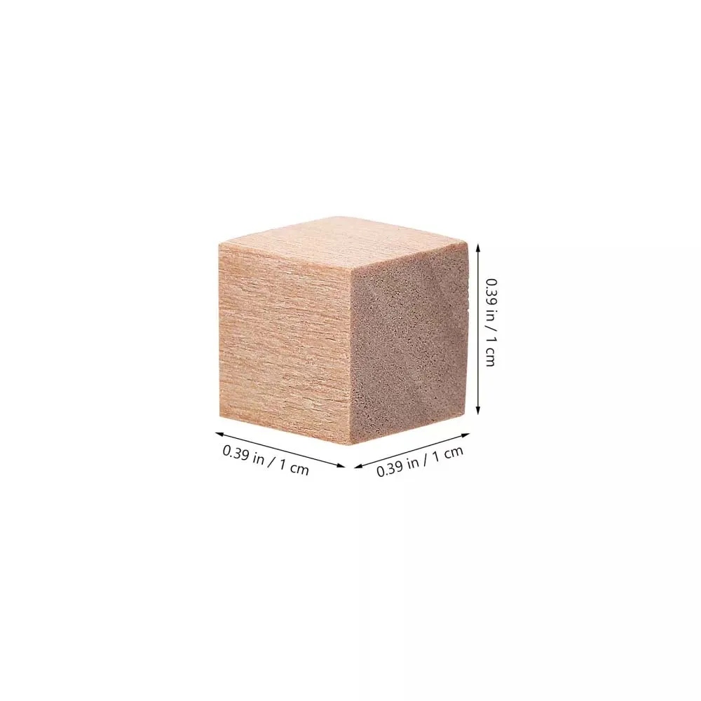 50/100 sztuk drewnianych kostek Małe drewniane klocki DIY Craft Blocks Puste kostki z litego drewna — zdjęcie 5