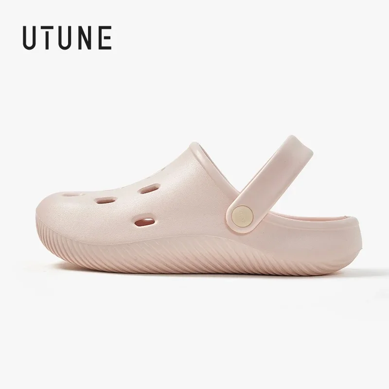 

UTUNE 2025 Summer Shoes For Women Lightweight Home Nurse Sandals Non-Slip Breathable Mens Beach Slippers Trendy Comfort Design