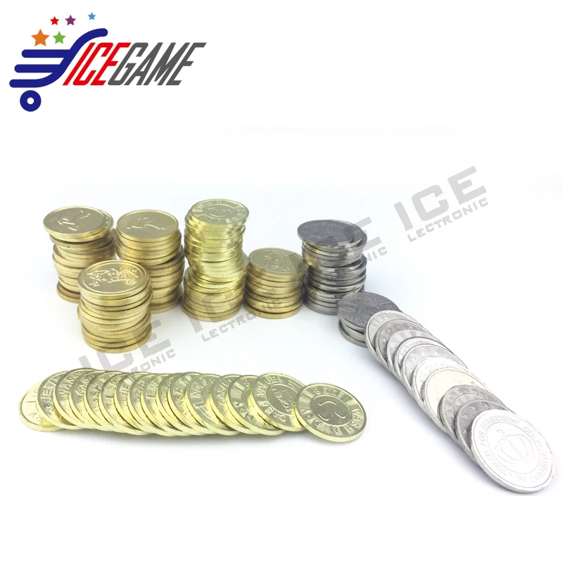 

100 шт./лот, аркадные торговые автоматы и игрушечный автомат с когтями, комбинированный для развлечений и призов в аркадном стиле, используемые жетоны