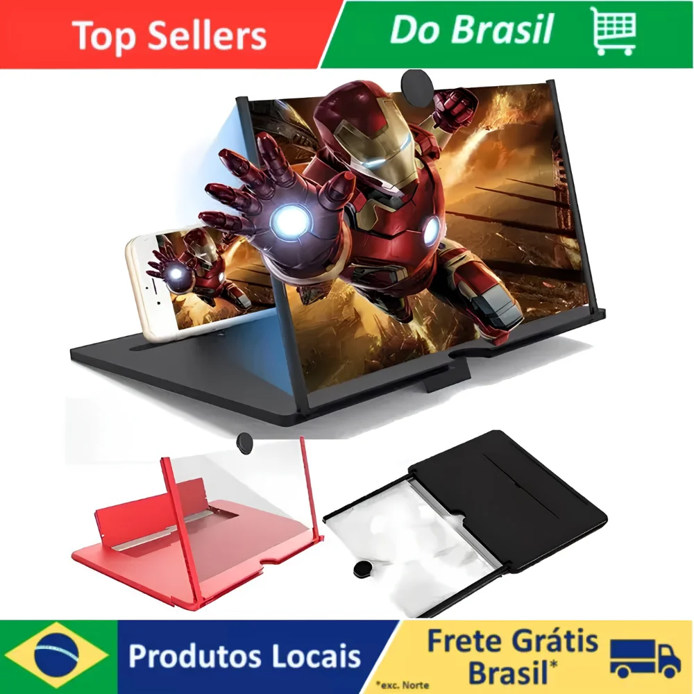 Lupa de Tela para Celular Amplificador de Vídeo 3D Portátil