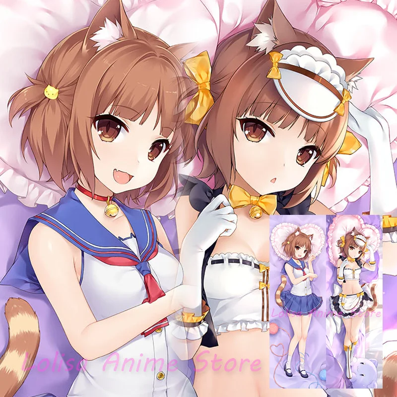 

Dakimakura Azuki Nekopara Anime Body Pillow Cover Double-Sided Print Pillowcase Life Size Birthday Gifts